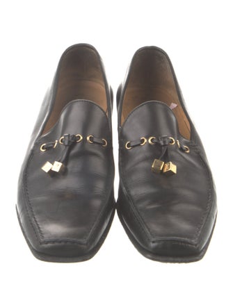 Louis Vuitton Leather Tassel Accents Loafers