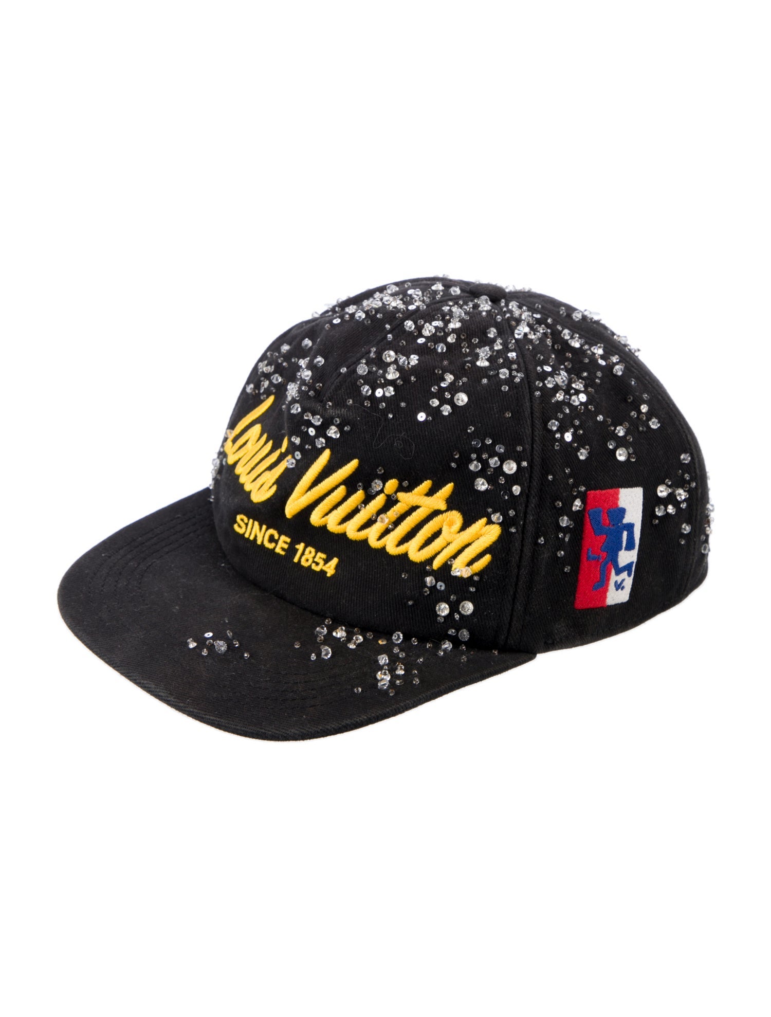 Louis Vuitton Embroidered Crystal Flat Brim Cap