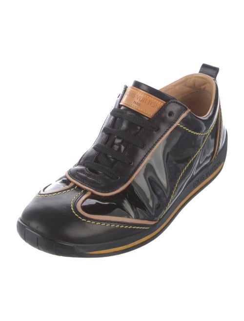 Louis Vuitton Patent Leather Striped Athletic Sneakers