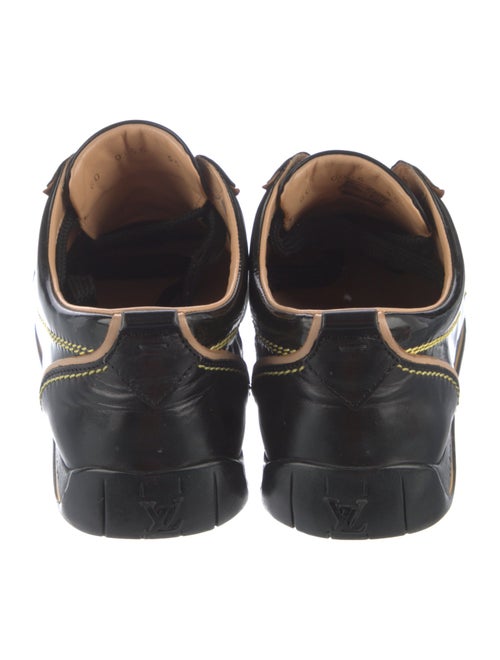 Louis Vuitton Patent Leather Striped Athletic Sneakers
