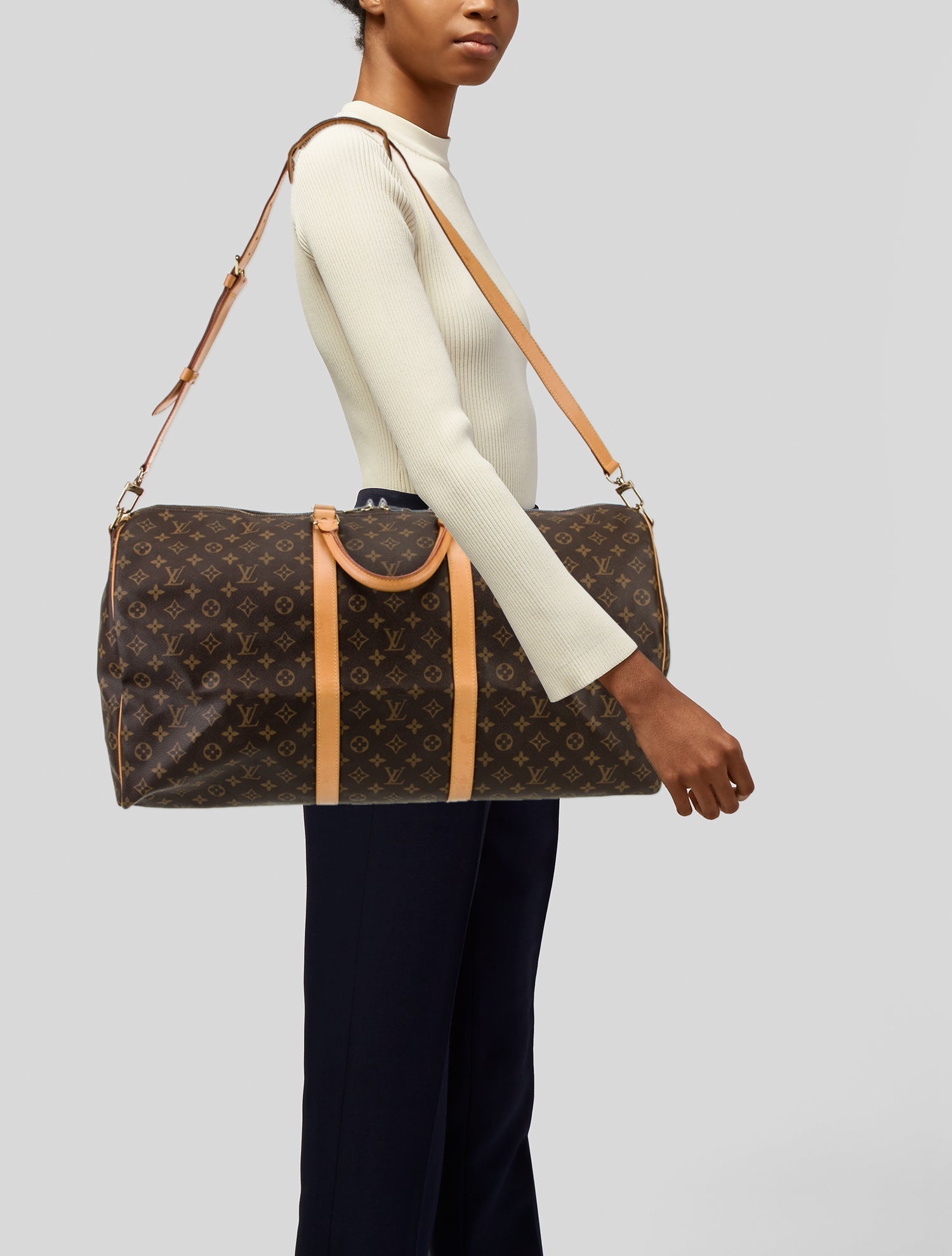 Louis Vuitton LV Monogram Keepall Bandouliere 60 Vintage