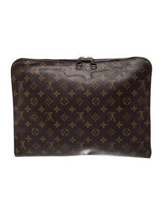Louis Vuitton LV Monogram Macassar Macassar Porte Document