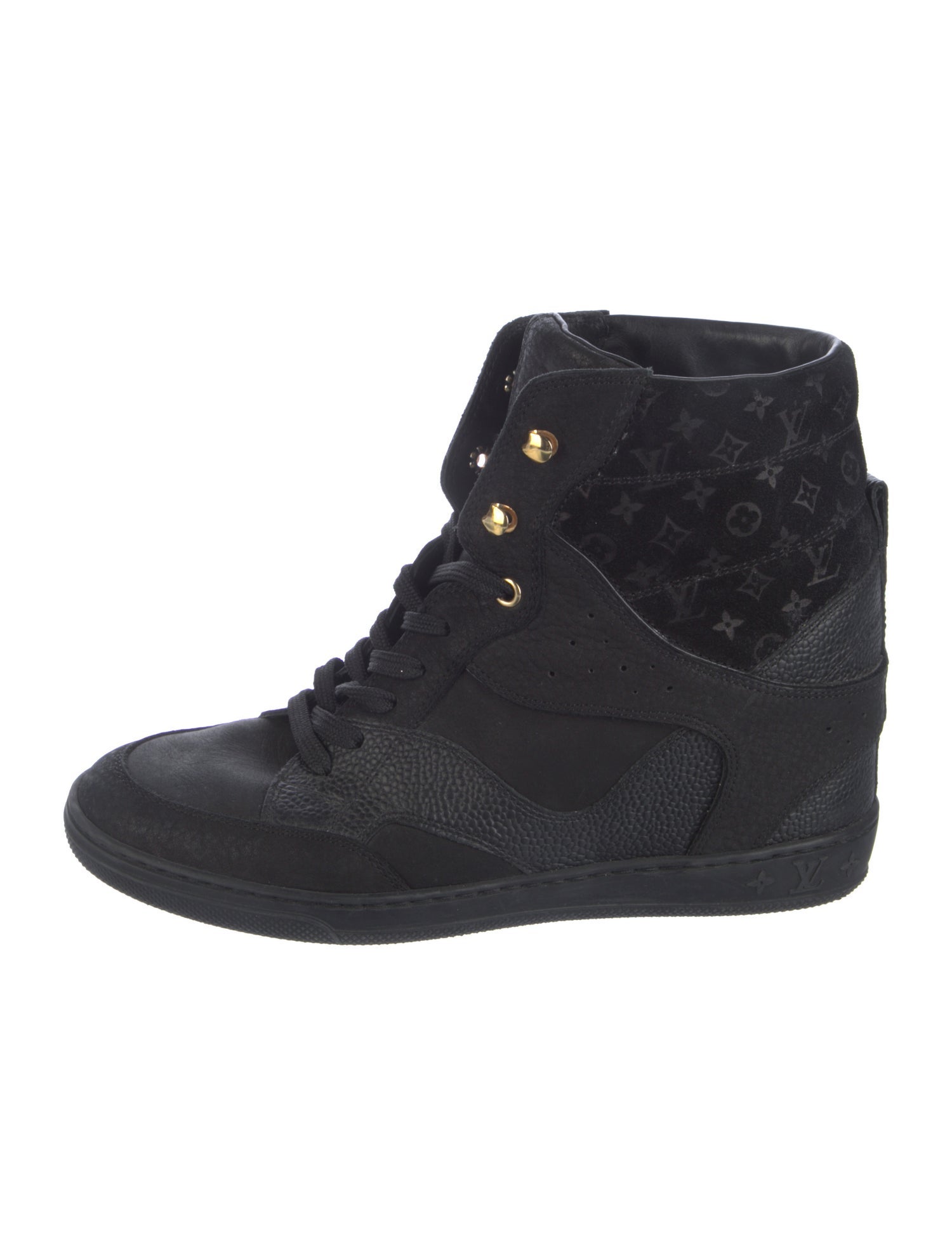 Louis Vuitton 2013 LV Monogram Lace-Up Boots