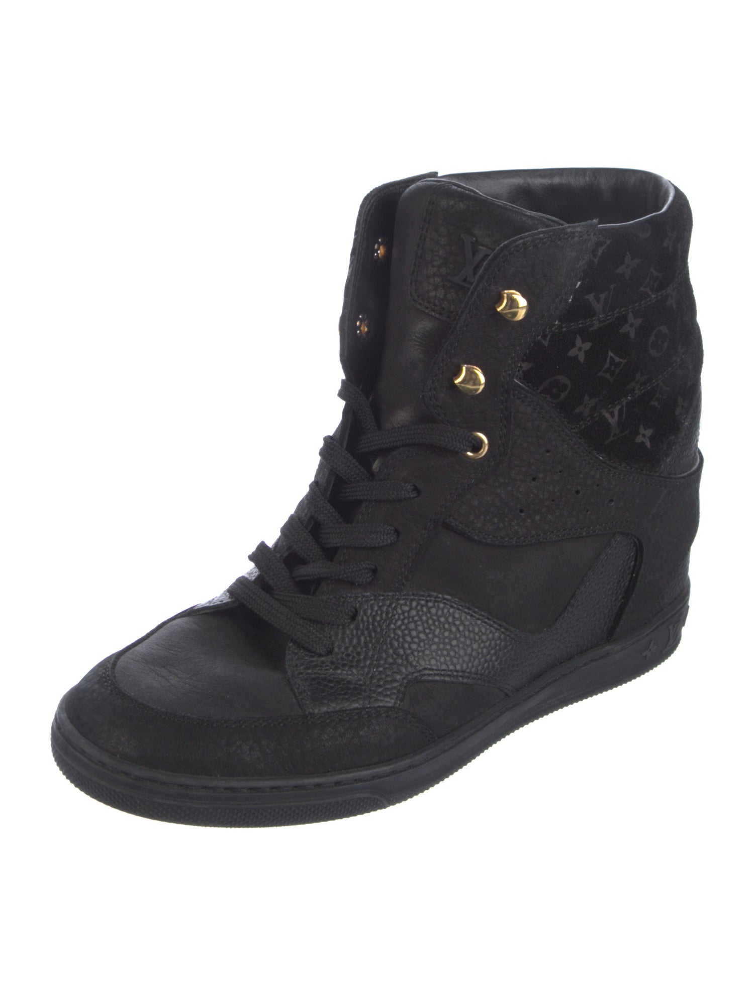Louis Vuitton 2013 LV Monogram Lace-Up Boots
