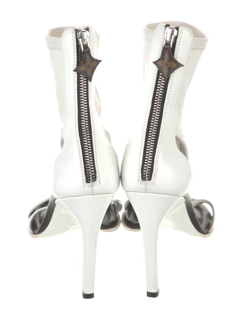 Louis Vuitton Canvas Cutout Accent Slingback Sandals