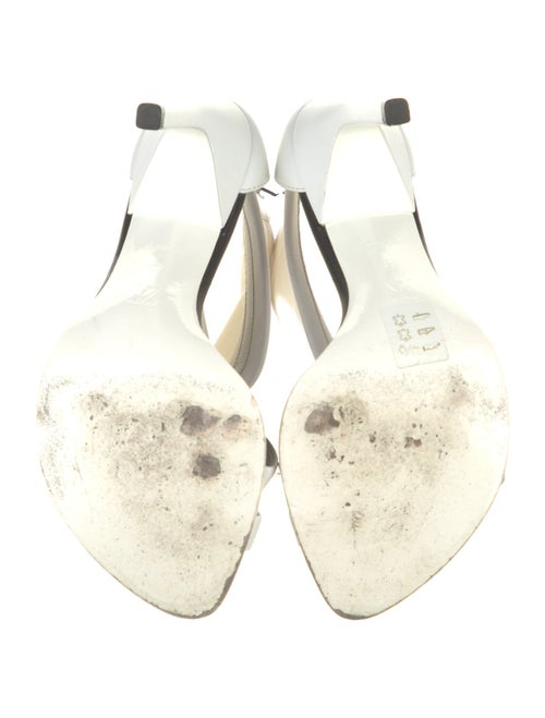 Louis Vuitton Canvas Cutout Accent Slingback Sandals