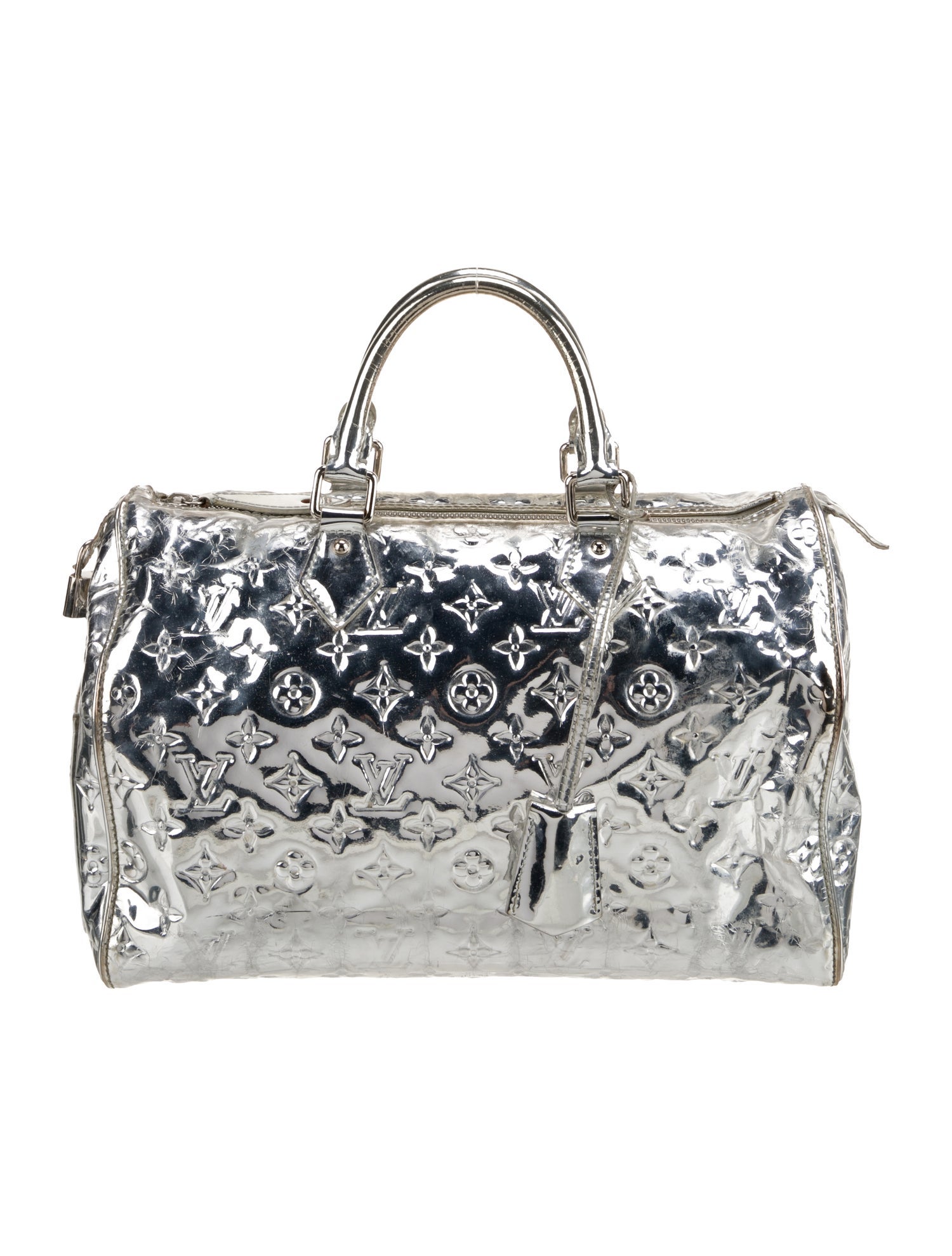 Louis Vuitton LV Monogram Speedy 35 Vintage - Silver Handle