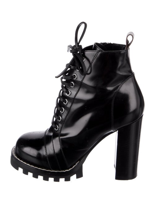 Louis Vuitton LV Monogram Patent Leather Combat Boots