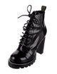 Louis Vuitton LV Monogram Patent Leather Combat Boots
