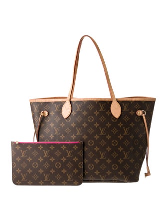 Louis Vuitton LV Monogram Neverfull w/Pouch MM