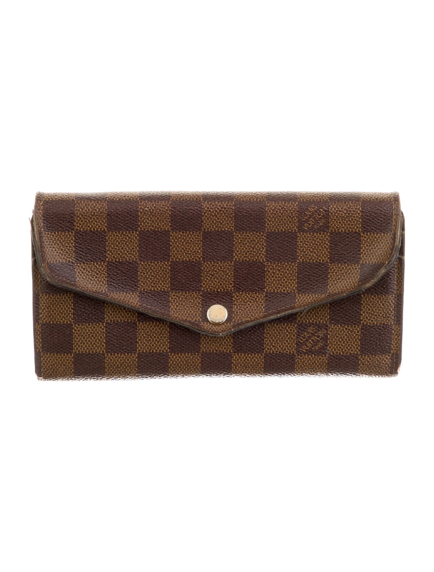 Louis Vuitton 2019 Damier Ebene Pattern Sarah Wallet