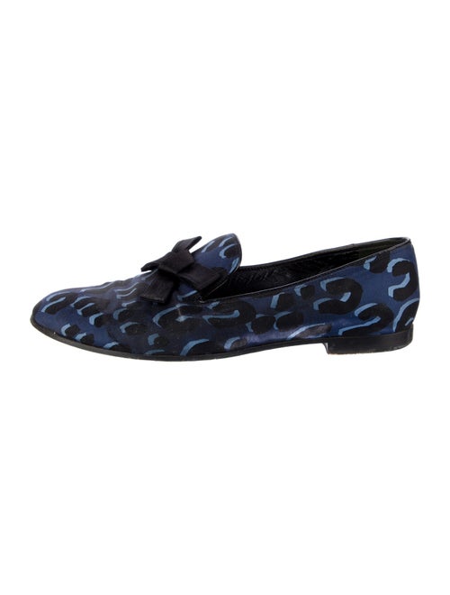 Louis Vuitton Animal Print Bow Accents Loafers
