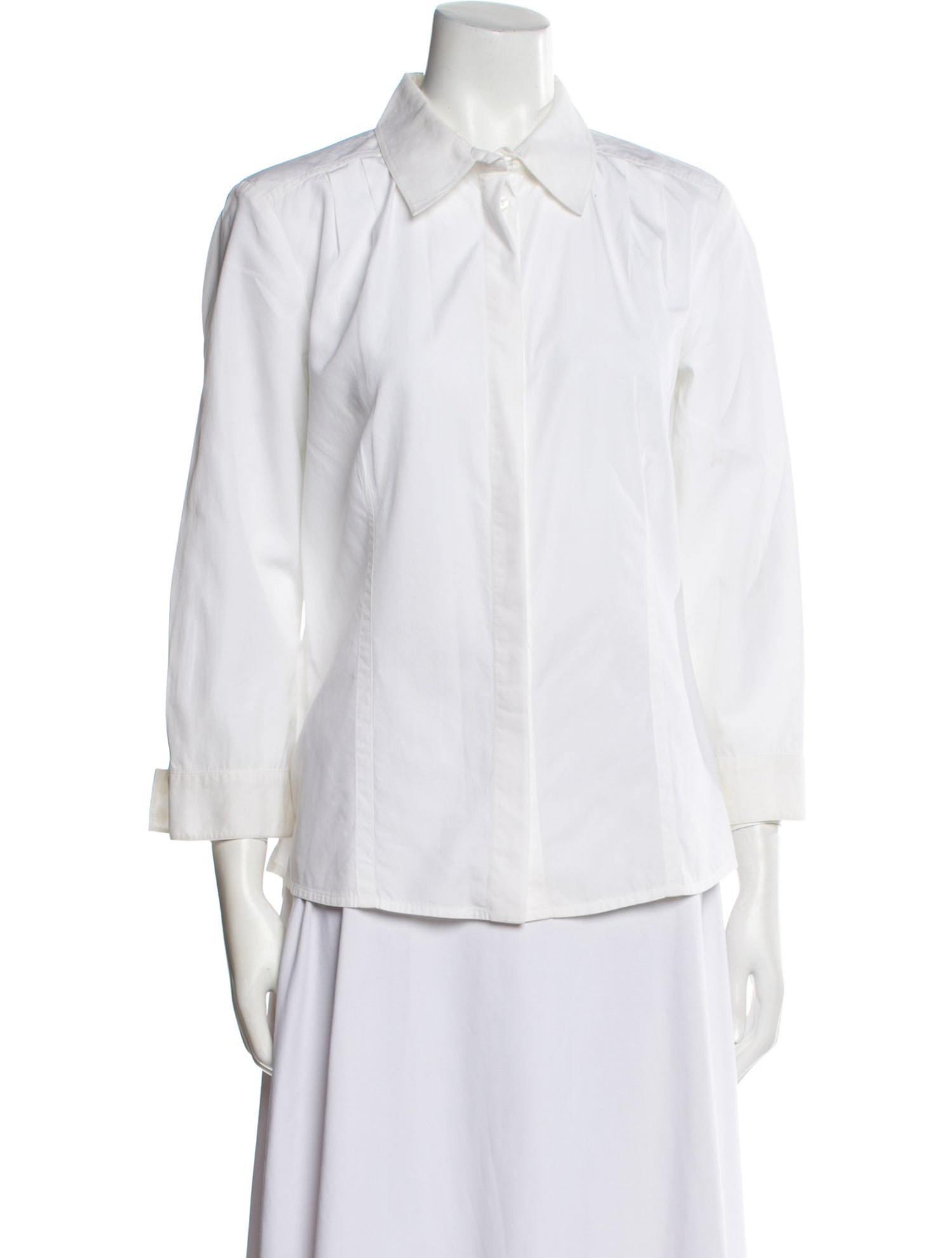 Louis Vuitton Three-Quarter Sleeve Button-Up Top
