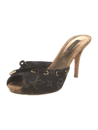 Louis Vuitton LV Monogram Denim Slides