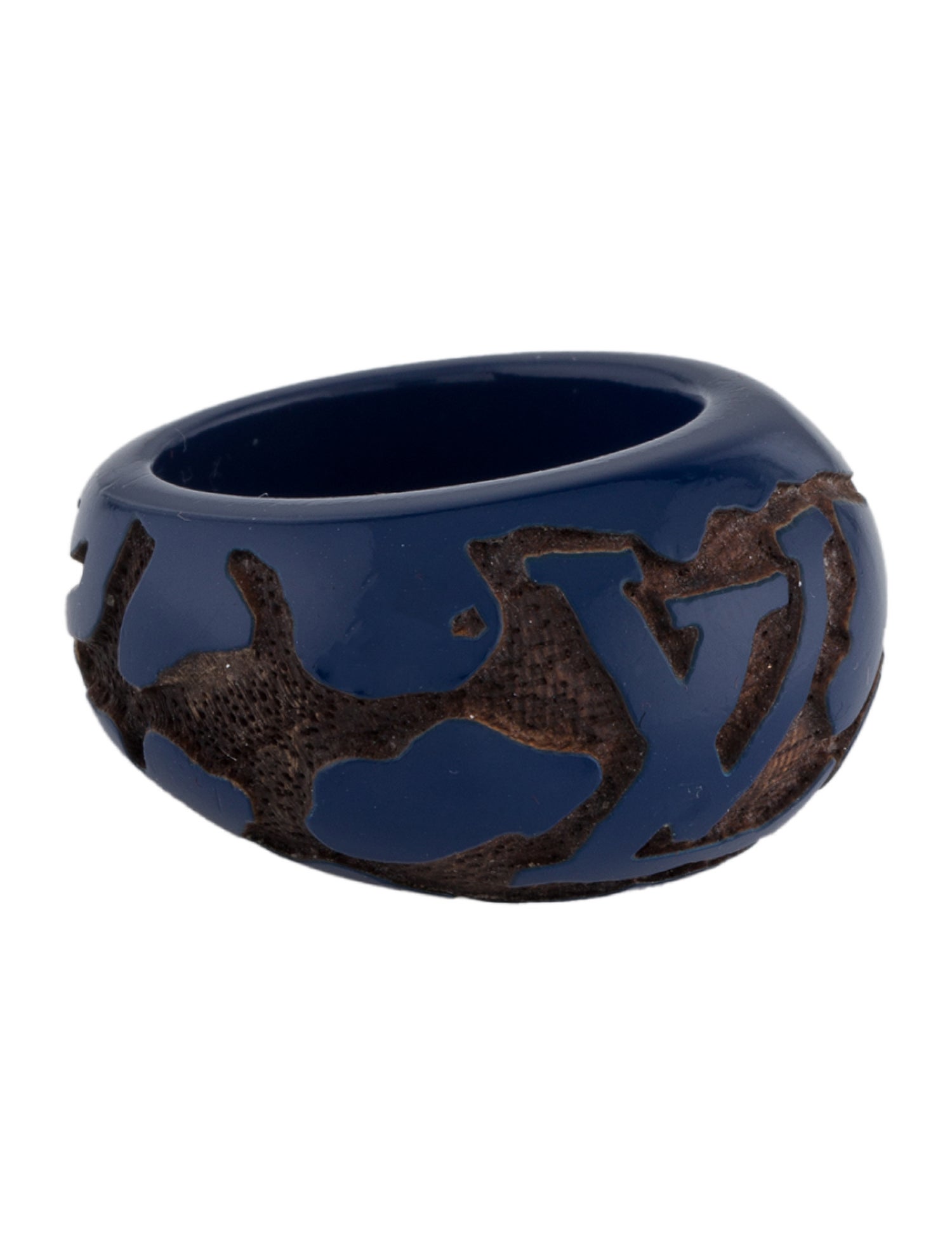 Louis Vuitton Wood & Lacquer Logo Ring