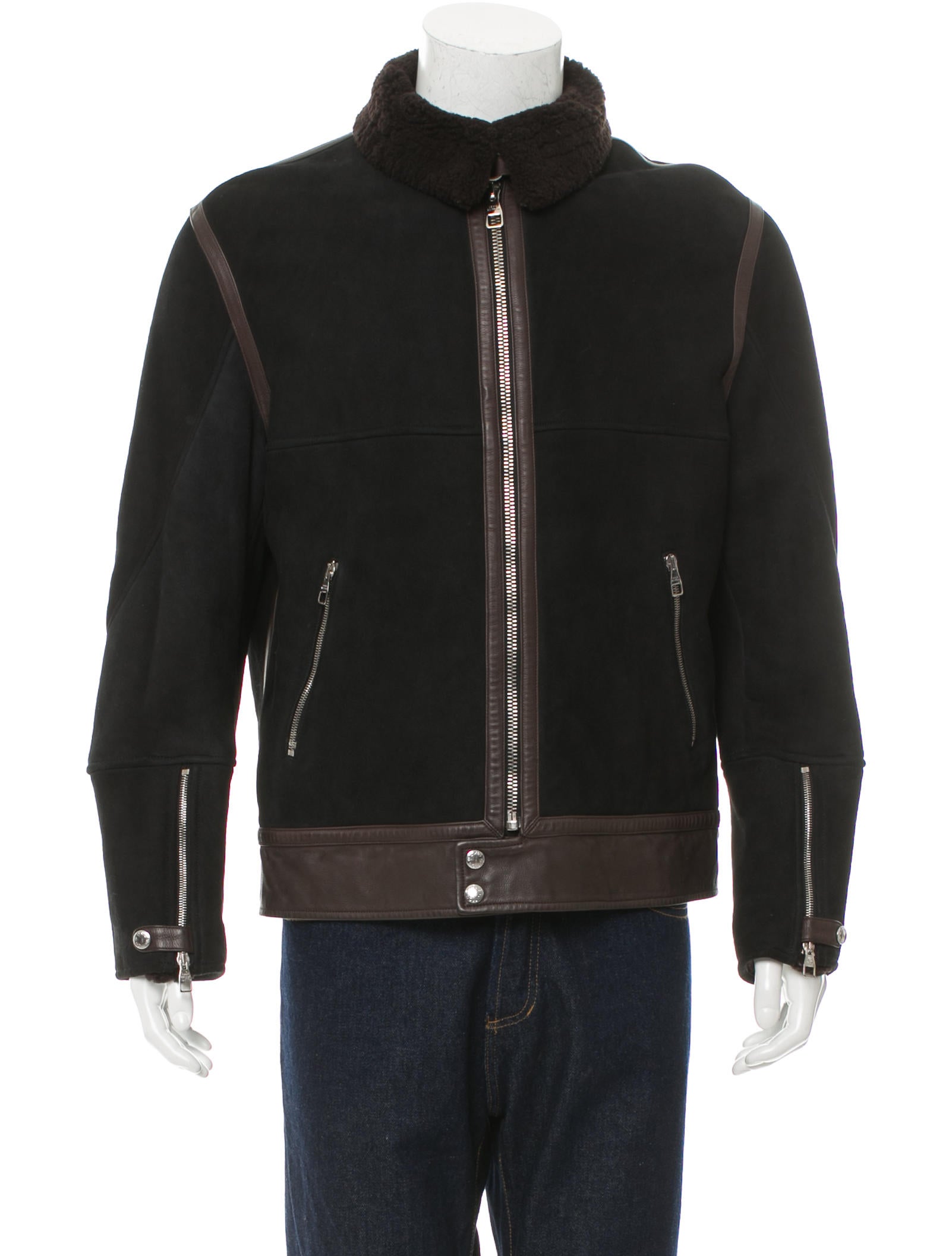 Louis Vuitton Zip-Up Shearling Jacket