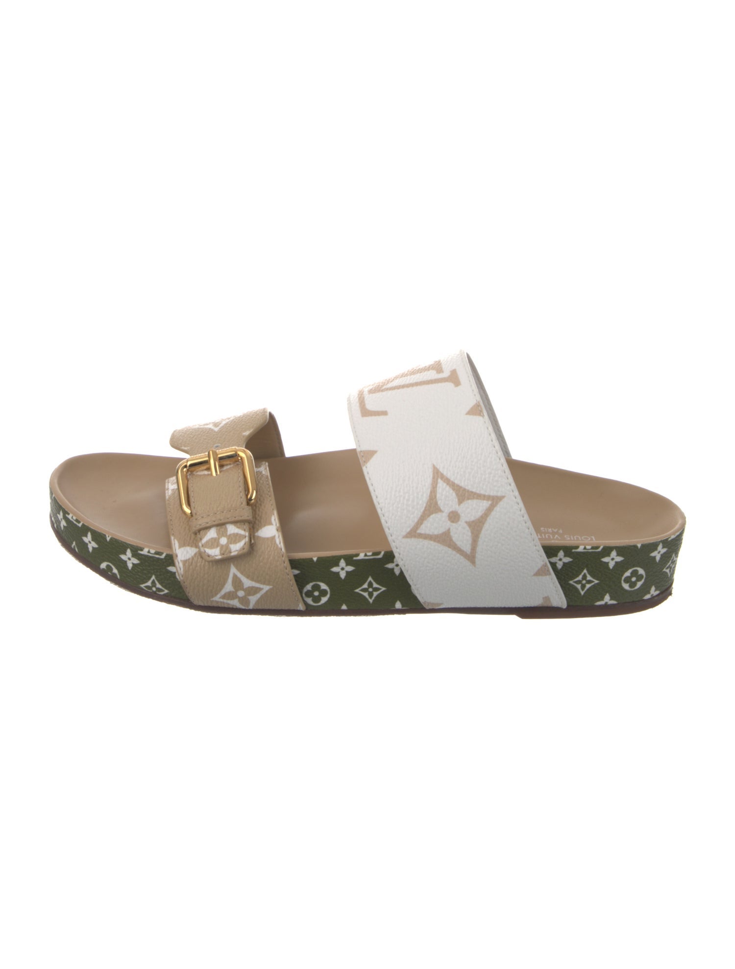 Louis Vuitton Monogram Pattern Leather Slides