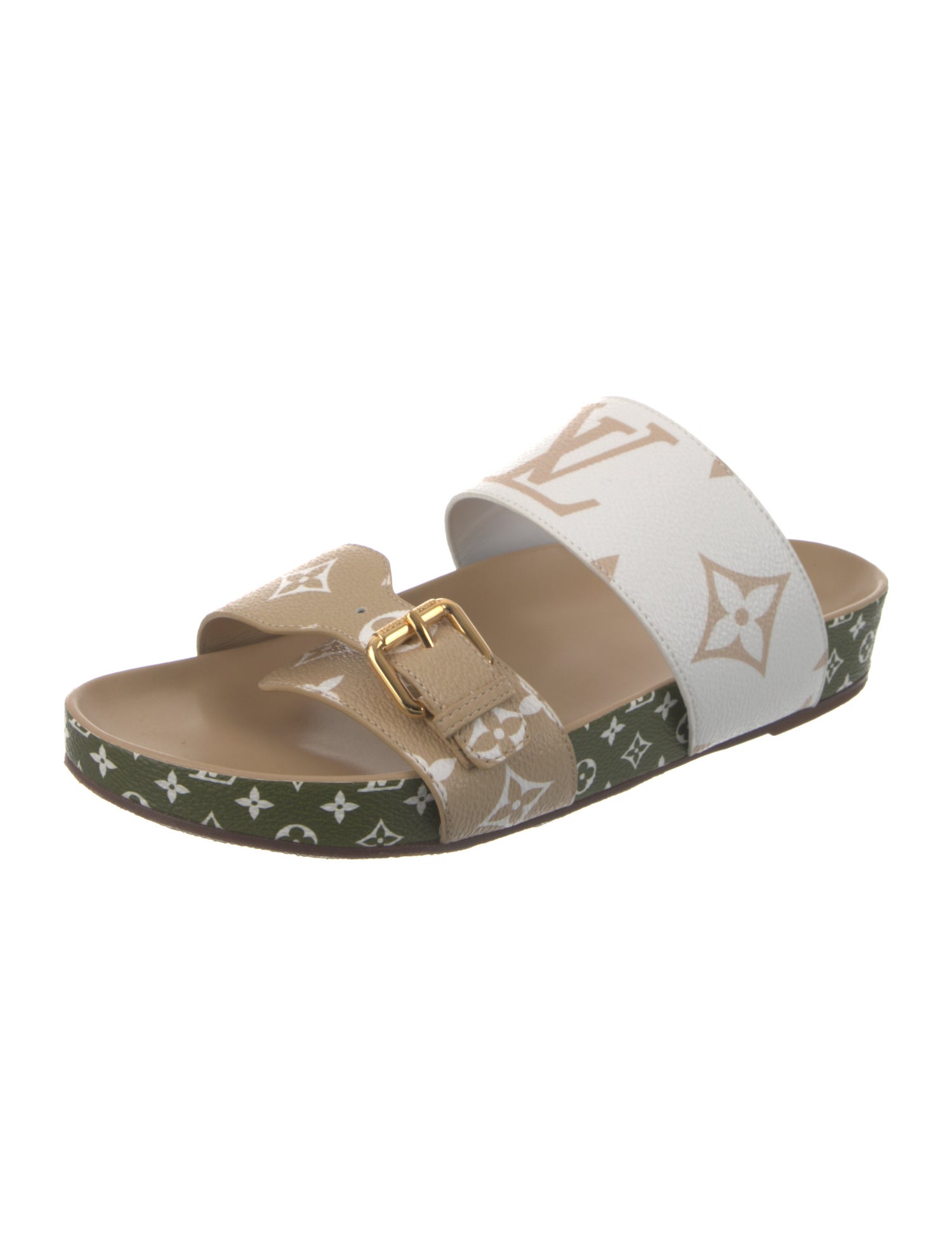 Louis Vuitton Monogram Pattern Leather Slides