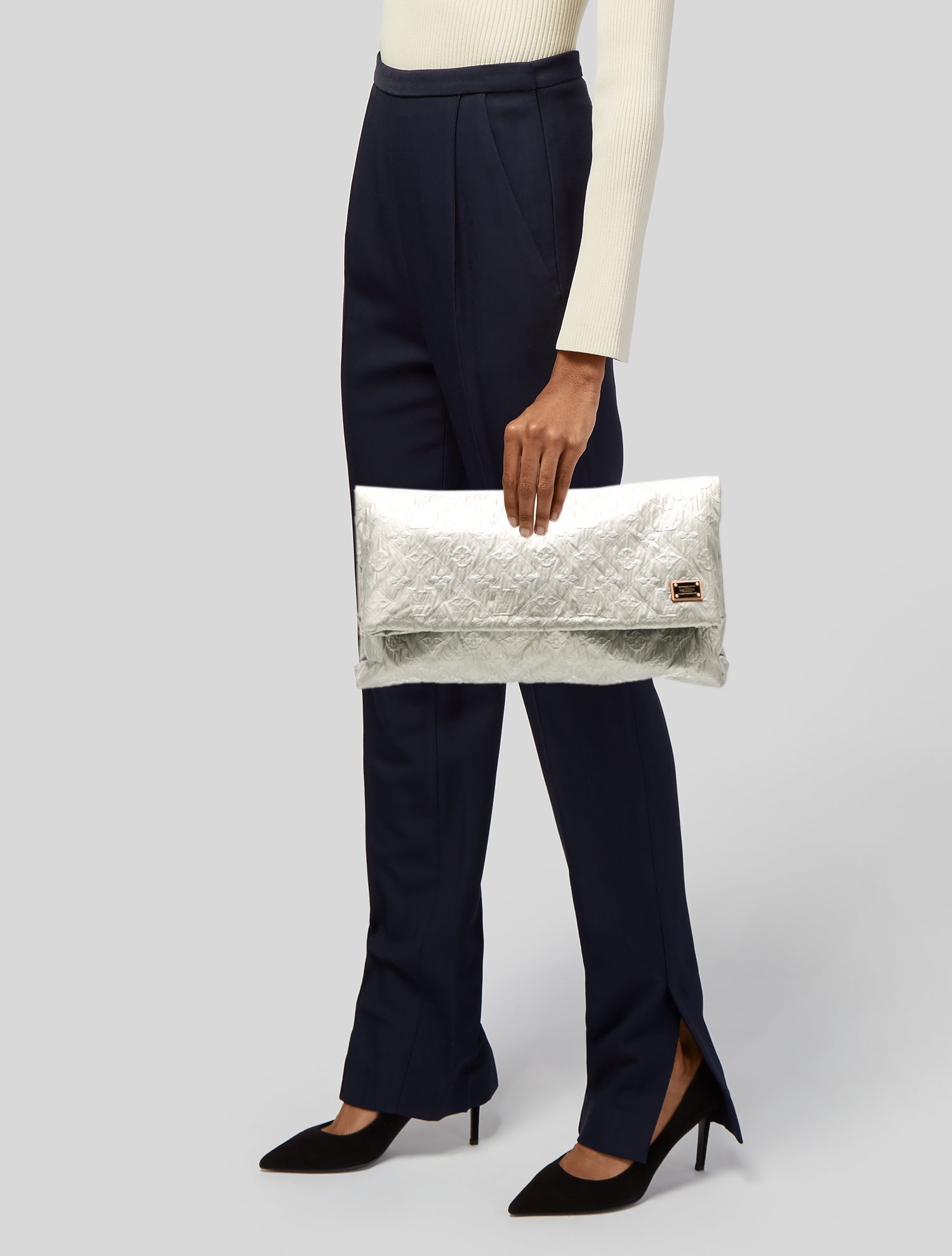 Louis Vuitton LV Monogram Lamé Limelight Clutch