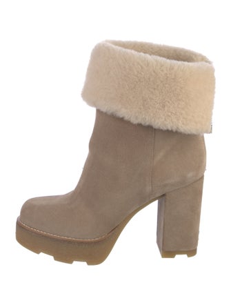 Louis Vuitton Suede Lace-Up Boots