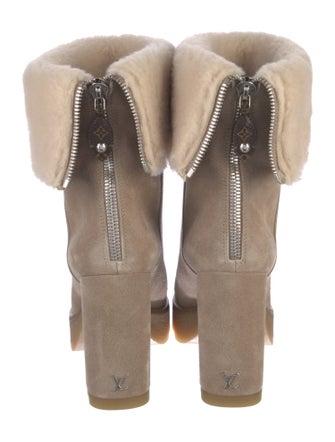 Louis Vuitton Suede Lace-Up Boots