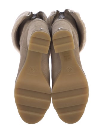 Louis Vuitton Suede Lace-Up Boots