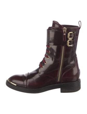 Louis Vuitton Patent Leather Combat Boots