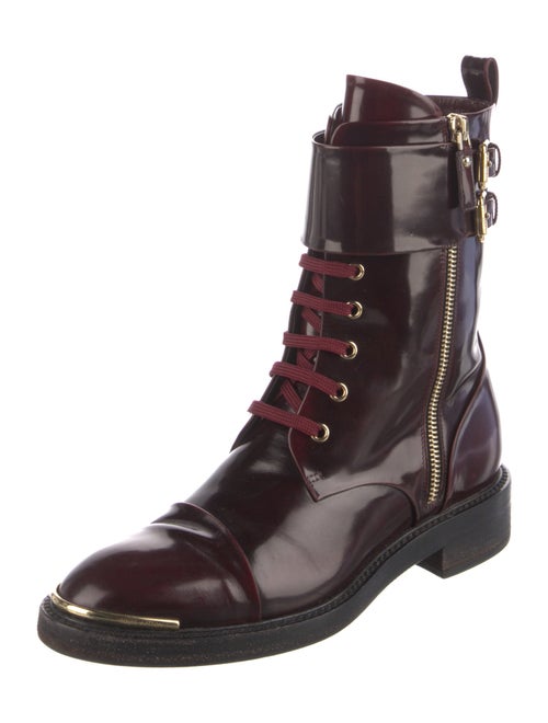 Louis Vuitton Patent Leather Combat Boots