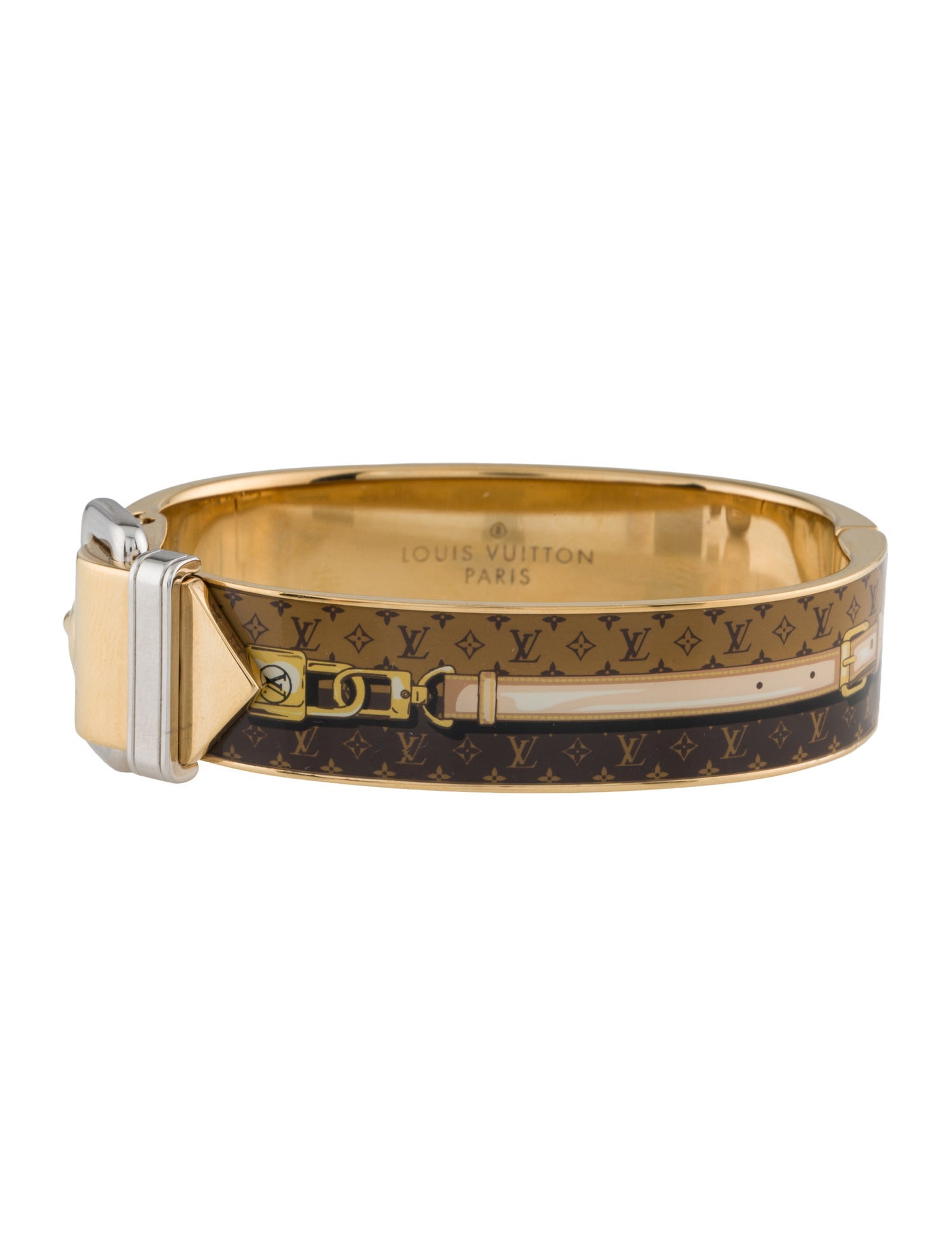 Louis Vuitton Enamel Monogram Confidential Hinged Cuff