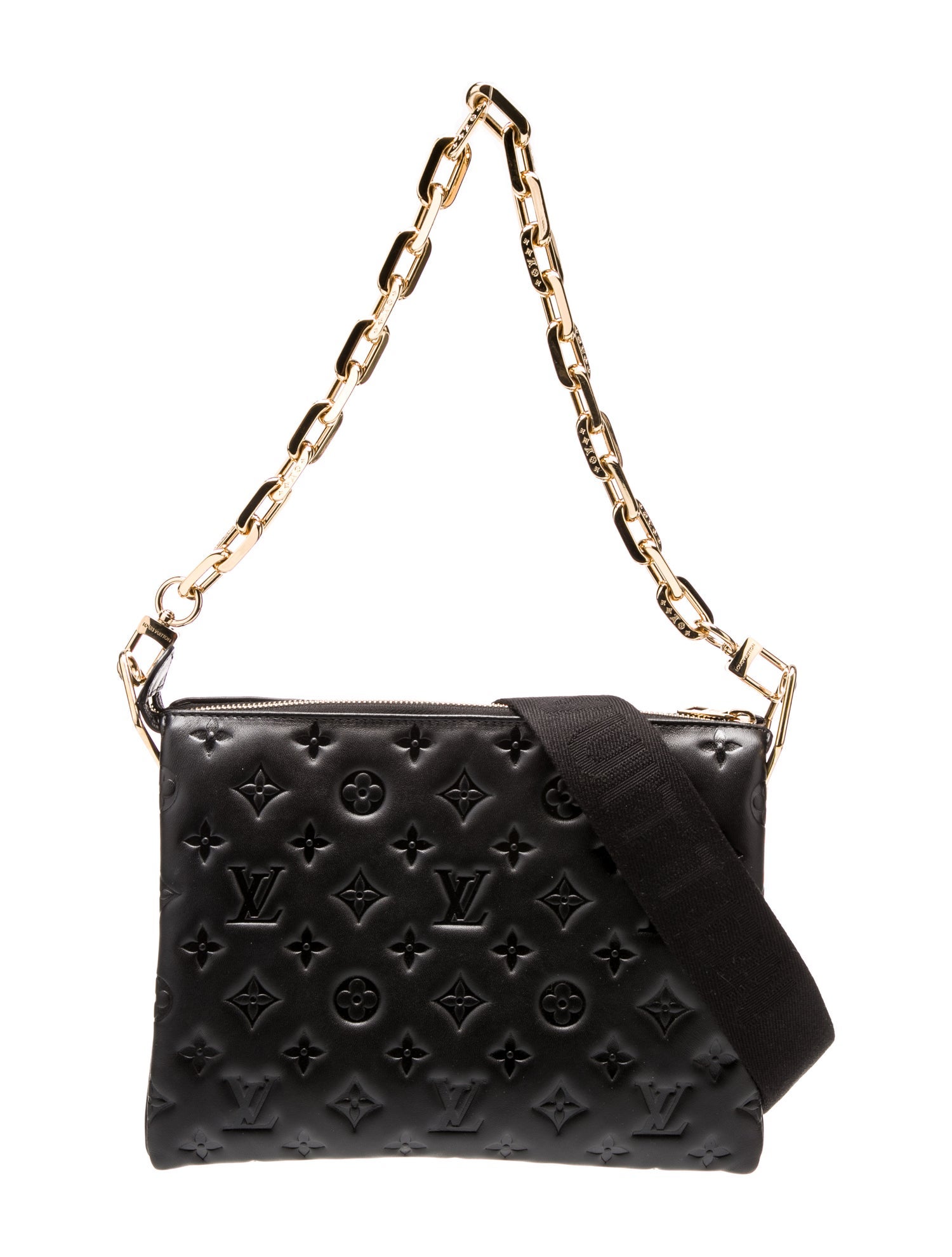 【関税込み】The Phone Holder Crossbody - Alexander McQueen - Alexander McQueen Embossed Leather Phone Holder - Black