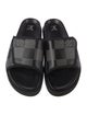 Louis Vuitton Leather Plaid Print Slides