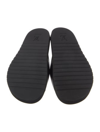 Louis Vuitton Leather Plaid Print Slides