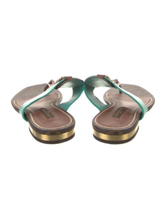 Louis Vuitton Monogram Pattern Leather Slides