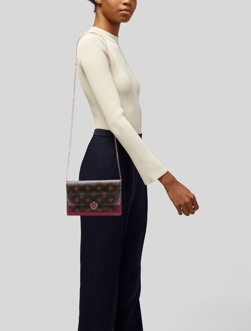 Louis Vuitton LV Monogram Flore Chain Wallet