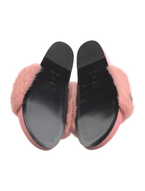 Louis Vuitton LV Monogram Fur Slides