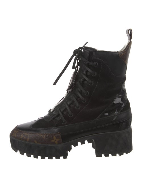 Louis Vuitton LV Monogram Suede Combat Boots