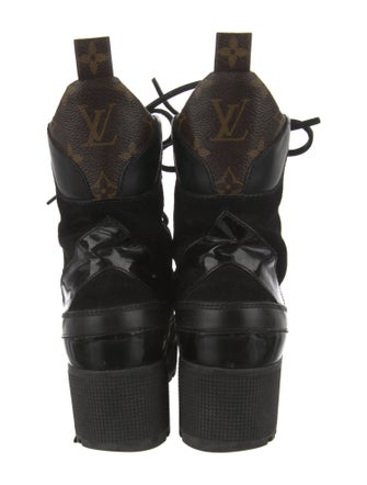 Louis Vuitton LV Monogram Suede Combat Boots
