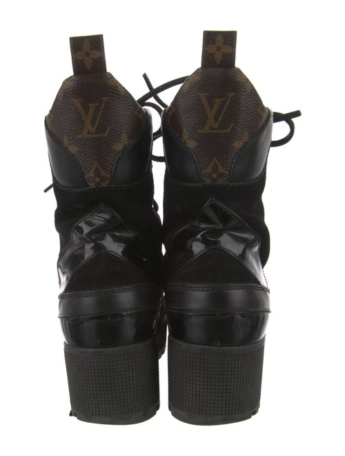 Louis Vuitton LV Monogram Suede Combat Boots