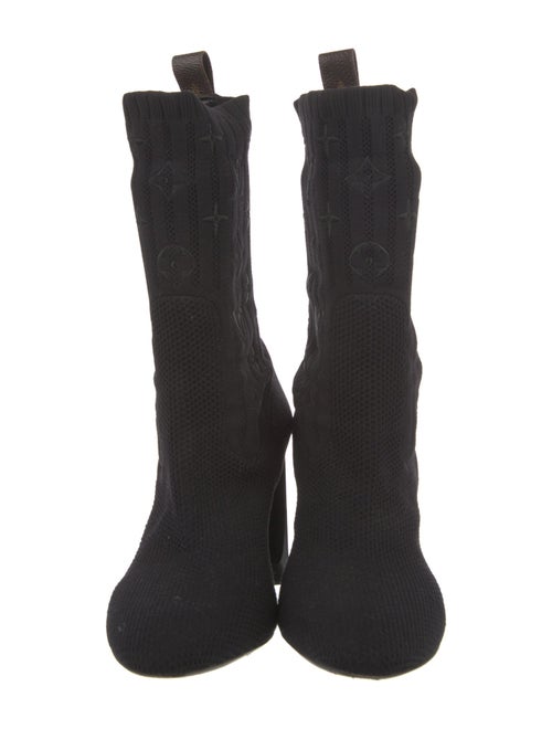 Louis Vuitton LV Monogram Embroidered Accent Sock Boots