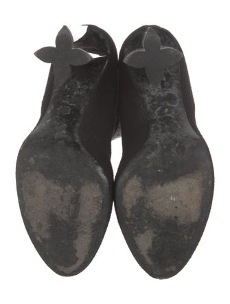 Louis Vuitton LV Monogram Embroidered Accent Sock Boots