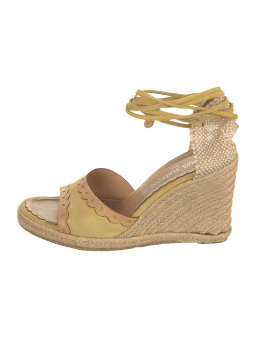 Louis Vuitton Suede Lasercut Accents Espadrilles