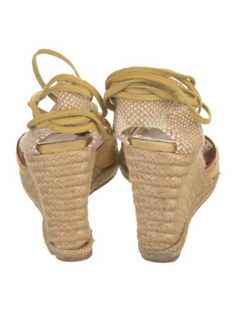 Louis Vuitton Suede Lasercut Accents Espadrilles