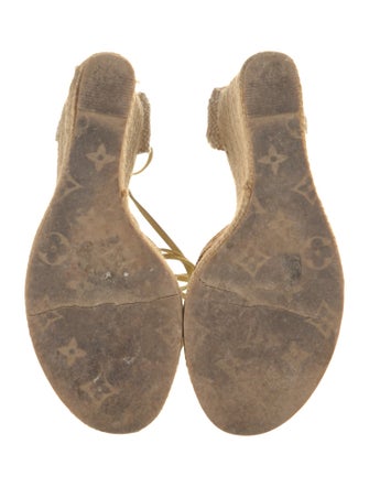 Louis Vuitton Suede Lasercut Accents Espadrilles