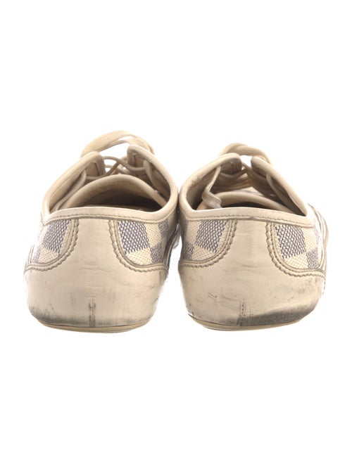 Louis Vuitton Damier Azur Pattern Leather Trim Embellishment Sneakers