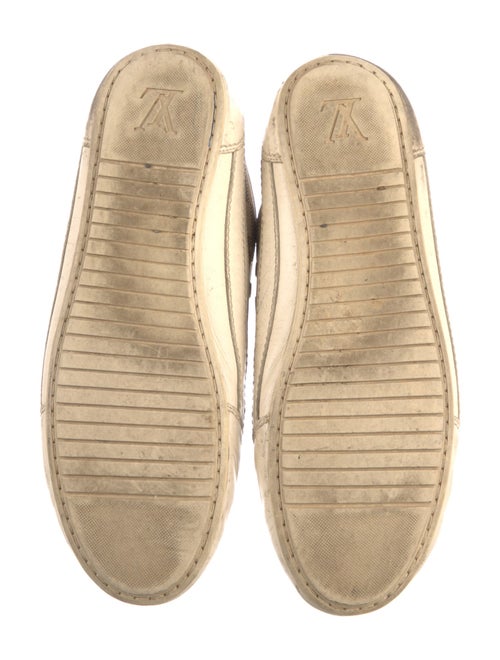 Louis Vuitton Damier Azur Pattern Leather Trim Embellishment Sneakers