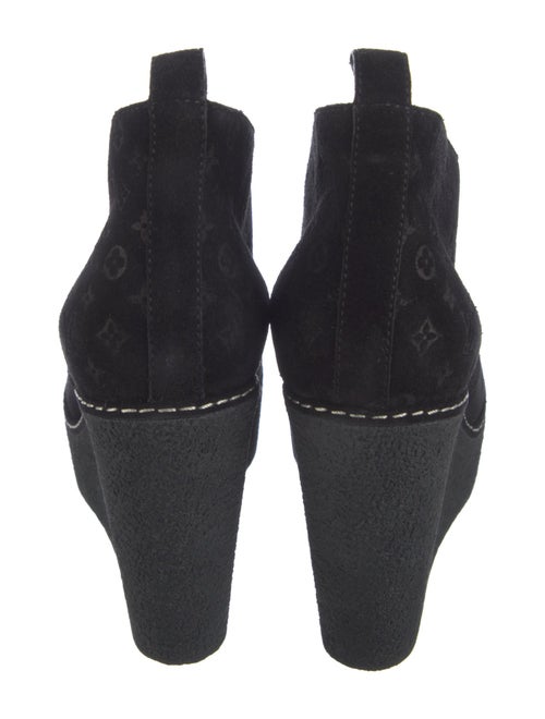 Louis Vuitton LV Monogram Suede Lace-Up Boots