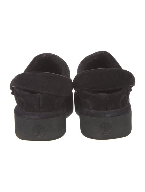 Louis Vuitton Suede Printed Mules