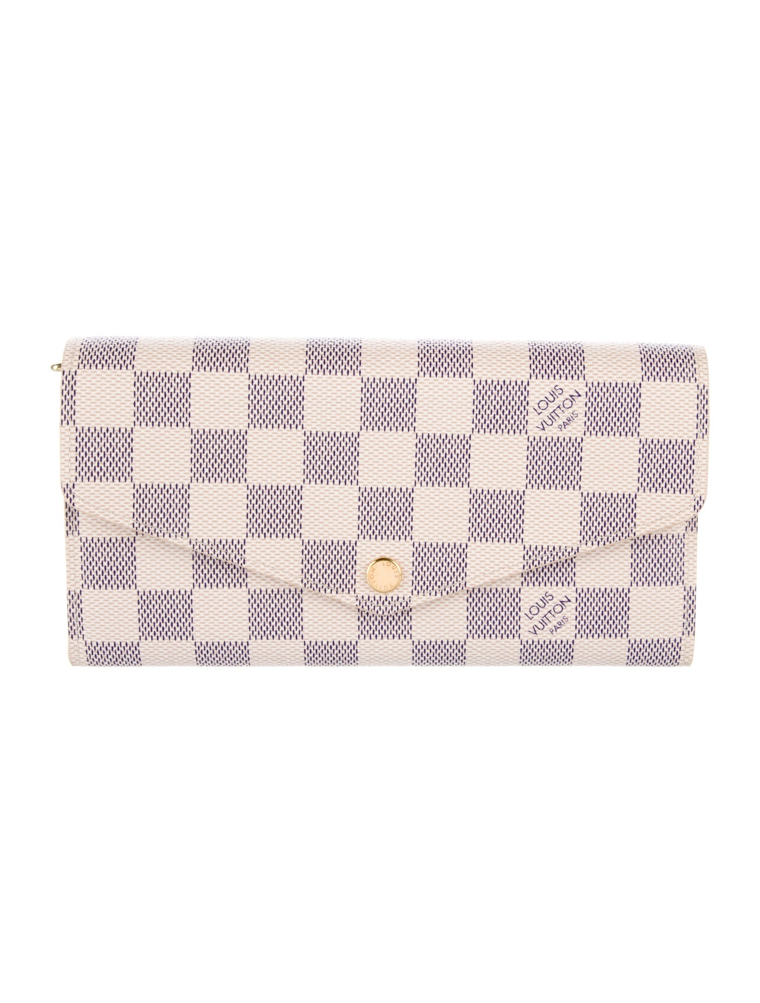Louis Vuitton Damier Azur Pattern Coated Canvas Sarah Wallet