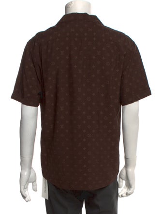 Louis Vuitton Monogram Pattern Short Sleeve Shirt