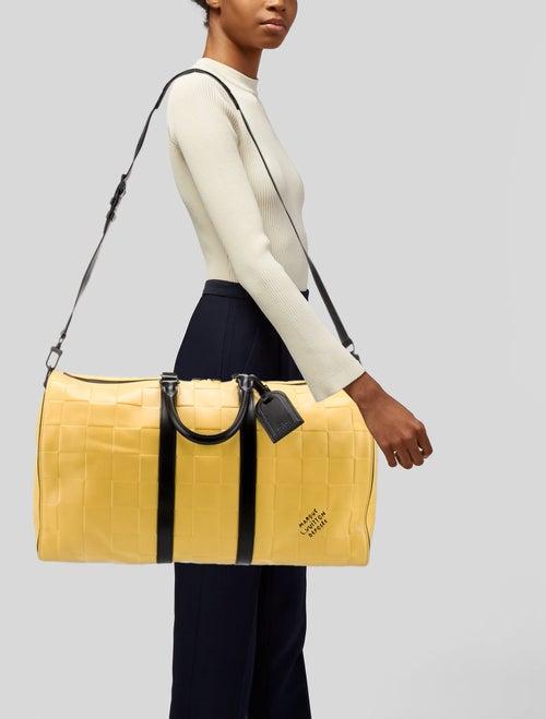 Louis Vuitton Leather Keepall Bandouliere 50